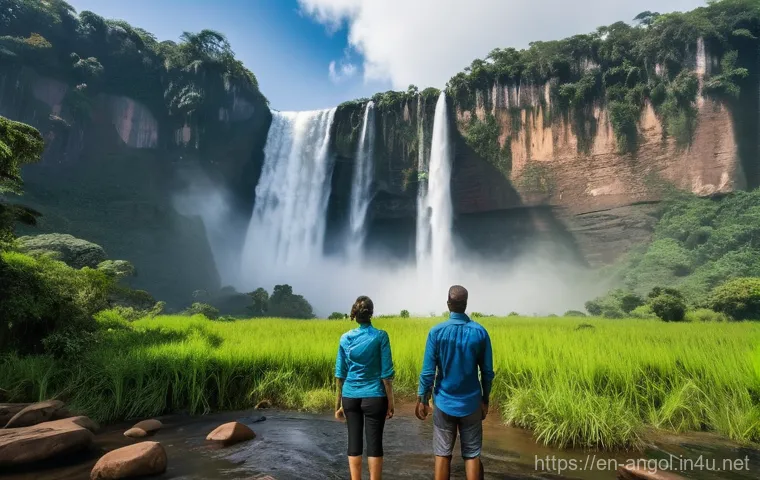 앙골라에서 신혼여행 추천 장소 - **Angolan Coastal Honeymoon Sunset at Praia Morena**
    "A romantic, high-resolution photographic i...