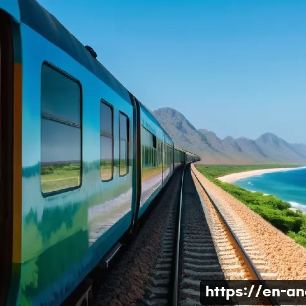 앙골라 벵겔라 철도 여행 - A panoramic view from a train window traveling along Angola’s railway showcasing a dynamic landscape...