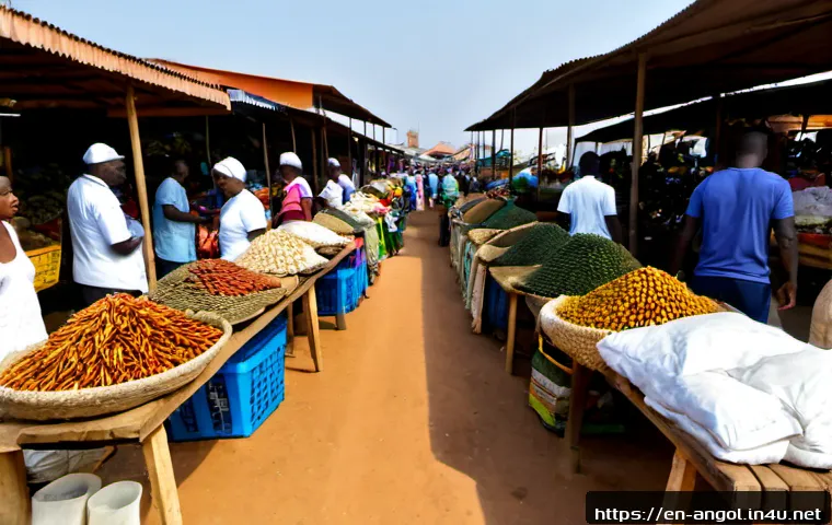 앙골라에서 가장 큰 시장 - Photorealistic wide-angle view of Mercado do São Paulo in Luanda, Angola, Africa’s largest open-air ...